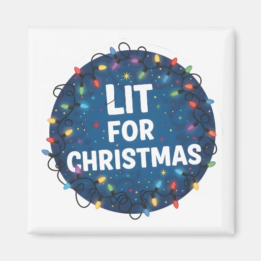 Lit for Christmas マグネット (正面)