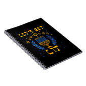 Lit Hanukkah Shirt Jew（ユダヤ教）メノラーユダヤ人Ch ノートブック (右側)