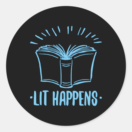 Lit Happenes Bookの文読書英語先生 ラウンドシール (正面)