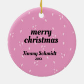 Lit Llamaオーナメント-フェスティバル&カスタマイズ可能! セラミックオーナメント (裏面)