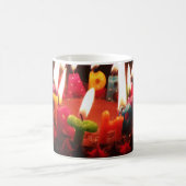 LitC「ハッピーバースデーカラフル」キャンドル、ダークルーム コーヒーマグカップ (中央)