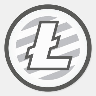 Litecoinのロゴの円形のステッカー ラウンドシール
