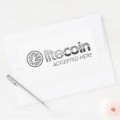 Litecoinは長方形のステッカーをここに受け入れました 長方形シール (封筒)