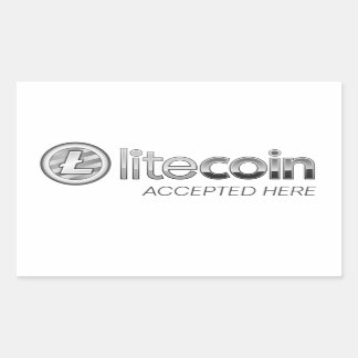 Litecoinは長方形のステッカーをここに受け入れました 長方形シール