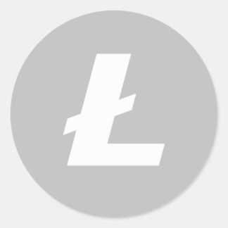 Litecoinロゴラウンドステッカー ラウンドシール