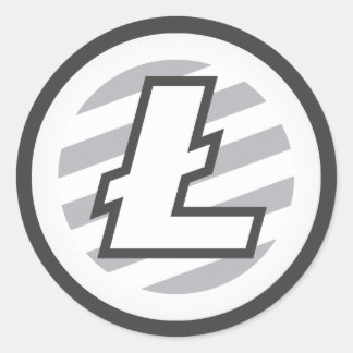 Litecoinロゴラウンドステッカー ラウンドシール