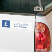 Litecoin Accepted Hereウィンドウステッカーデカール バンパーステッカー (トラック上)