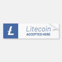Litecoin Accepted Hereウィンドウステッカーデカール