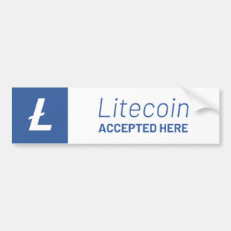Litecoin Accepted Hereウィンドウステッカーデカール バンパーステッカー