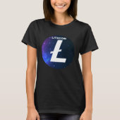 Litecoin Cryptocurrency Space Galaxy LTC Crypto Mo Tシャツ (正面)