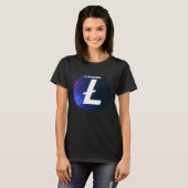 Litecoin Cryptocurrency Space Galaxy LTC Crypto Mo Tシャツ (正面フル)