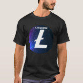 Litecoin Cryptocurrency Space Galaxy LTC Crypto Mo Tシャツ (正面)