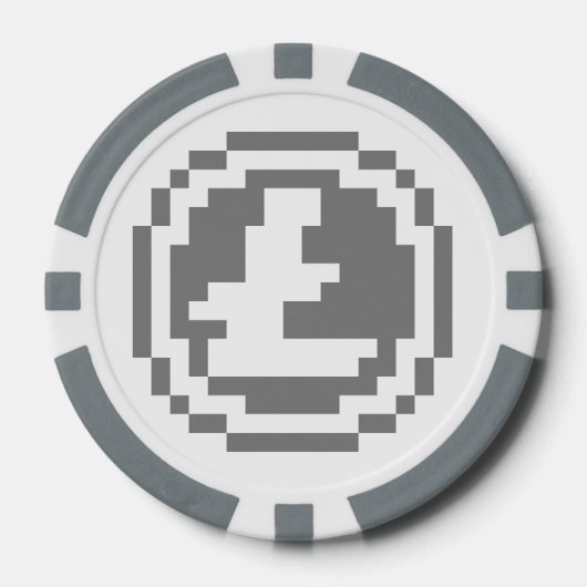 Litecoin LTC 8-Bitロゴ | ポーカー チップ (正面)
