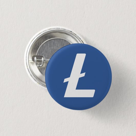 Litecoin (LTC) Cryptocurrency Blockchain (英語) 缶バッジ (正面&裏面)