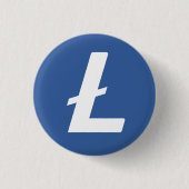 Litecoin (LTC) Cryptocurrency Blockchain (英語) 缶バッジ (正面)