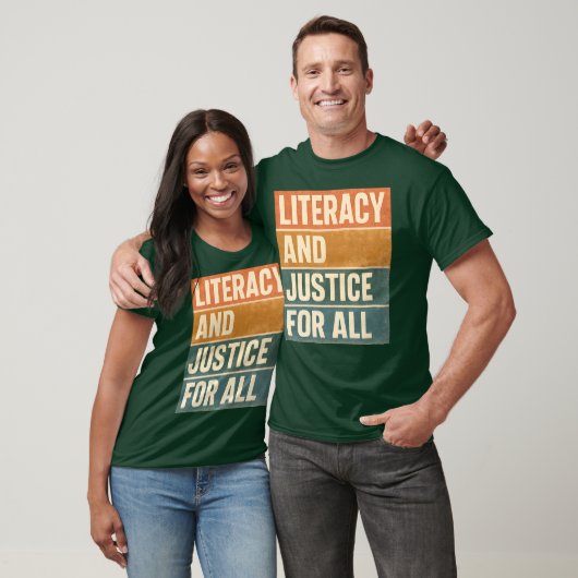 Literacy and Justice For All Reading Tシャツ (ユニセックス)