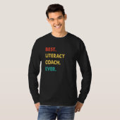 Literacy Coach Retro Best Literacy Coach Ever Tシャツ (正面フル)