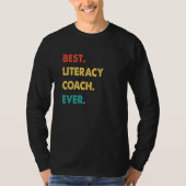 Literacy Coach Retro Best Literacy Coach Ever Tシャツ (正面)