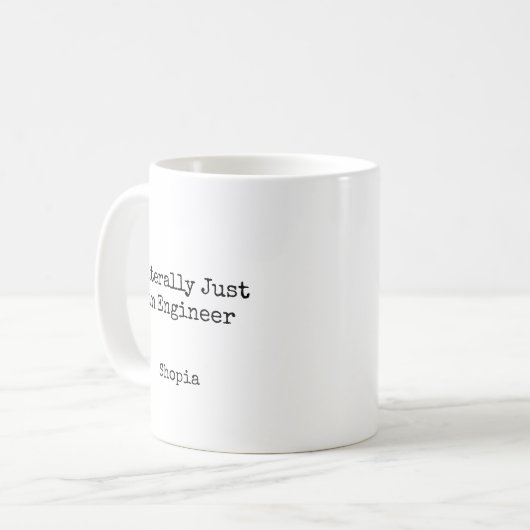 Literally Just an Engineer Personalized コーヒーマグカップ (正面左)