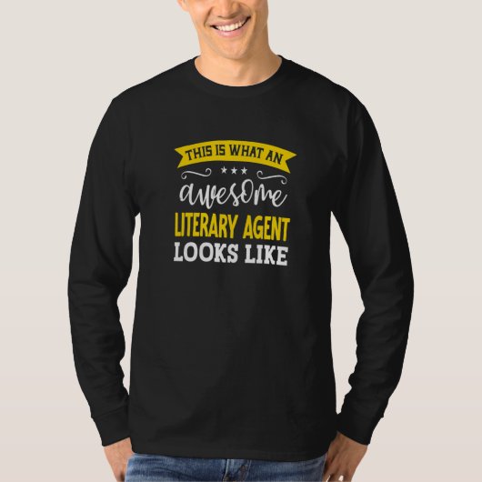 Literary Agent Job Title Employee Worker Literary  Tシャツ (正面)