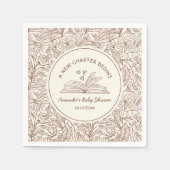 Literary Book Baby Shower A New Chapter Begins   スタンダードカクテルナプキン (正面)