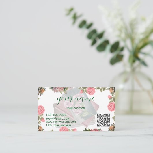 Literary Folded Business Card Design 名刺 (スタンド正面)