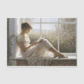 Literary Window Seat Reader Decompage 薄葉紙 (正面)