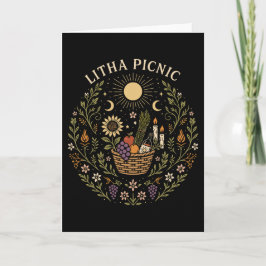 Litha Picnic Summer Solstice Celestial Art カード