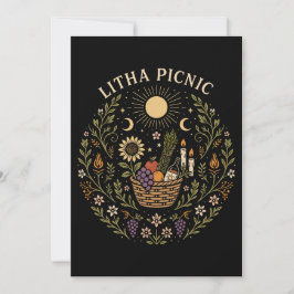 Litha Picnic Summer Solstice Celestial Art カード