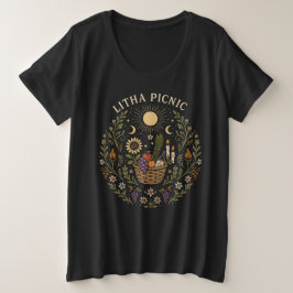 Litha Picnic Summer Solstice Celestial Art プラスサイズTシャツ