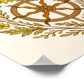 Litha Sunflower Wheel Summer Solstice Celestial ポスター (角)