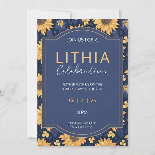 Lithia | 夏至の年輪の招待状 招待状 (正面)