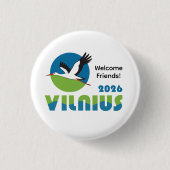Lithuania 2026 International Convention Pin 缶バッジ (正面)