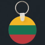 Lithuania Flag キーホルダー<br><div class="desc">Patriotic flag of Lithuania.</div>