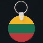 Lithuania Flag キーホルダー<br><div class="desc">Patriotic flag of Lithuania.</div>