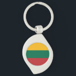 Lithuania Flag キーホルダー<br><div class="desc">Patriotic flag of Lithuania.</div>