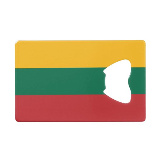Lithuania Flag クレジットカード栓抜き (正面(横))
