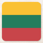 Lithuania Flag スクエアペーパーコースター<br><div class="desc">Patriotic flag of Lithuania.</div>