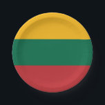 Lithuania Flag ペーパープレート<br><div class="desc">Patriotic flag of Lithuania.</div>