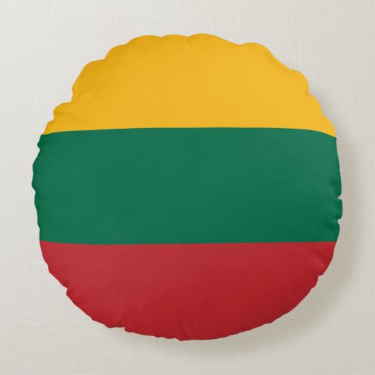 Lithuania Flag ラウンドクッション (正面)