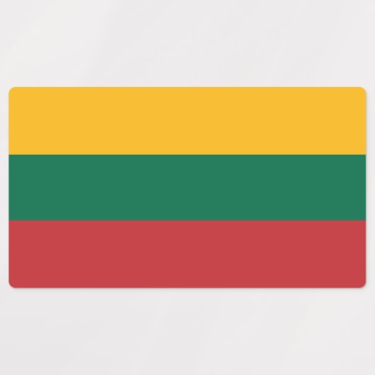 Lithuania Flag ラベル (デザイン2)