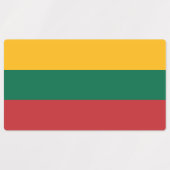 Lithuania Flag ラベル (デザイン1)