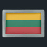 Lithuania Flag 長方形ベルトバックル<br><div class="desc">Patriotic flag of Lithuania.</div>