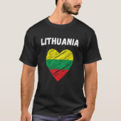 Lithuania Flag Holiday Lithuania Heart Lithuanian Tシャツ (正面)