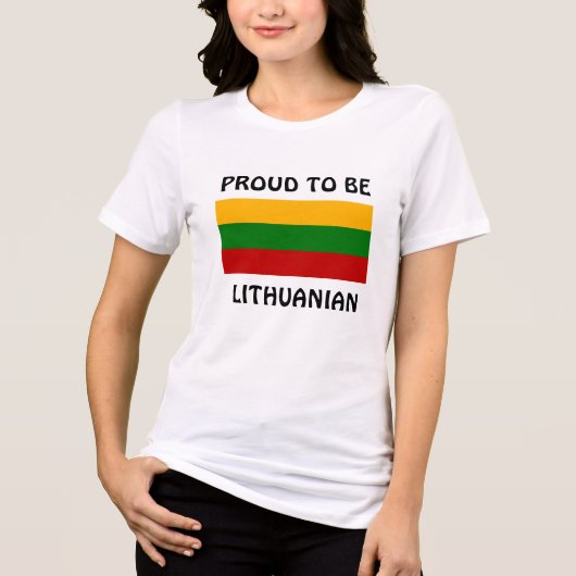 Lithuania: Proud to be Lithuanian トライブレンドＴシャツ (正面)