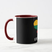 Lithuania silhouette and flag マグカップ (左)