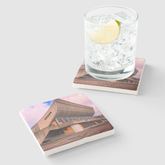 Lithuanian Brutalist Architecture - Vilnius ストーンコースター (横)