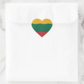 Lithuanian flag ハートシール (バッグ)