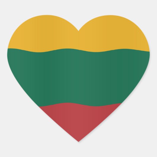 Lithuanian flag ハートシール (正面)