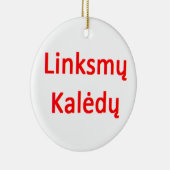 lithuanian linksmy kaledy セラミックオーナメント (右)